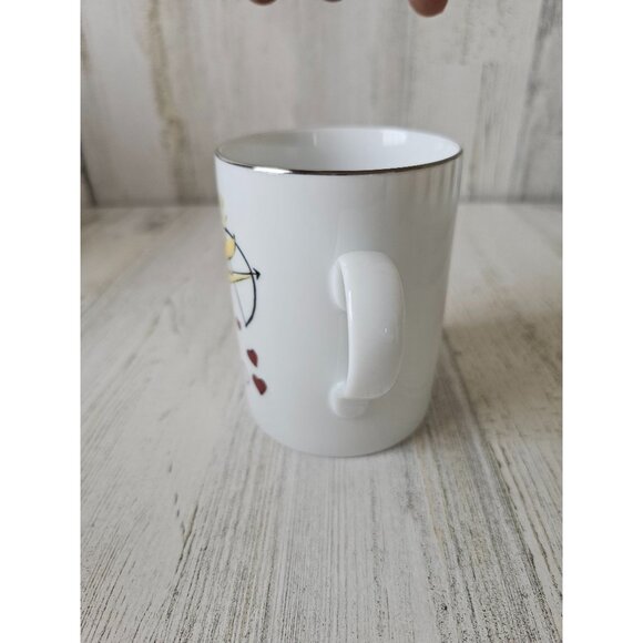 Pottery Barn Cupid reindeer mug cup Xmas decor bow - Picture 2 of 6